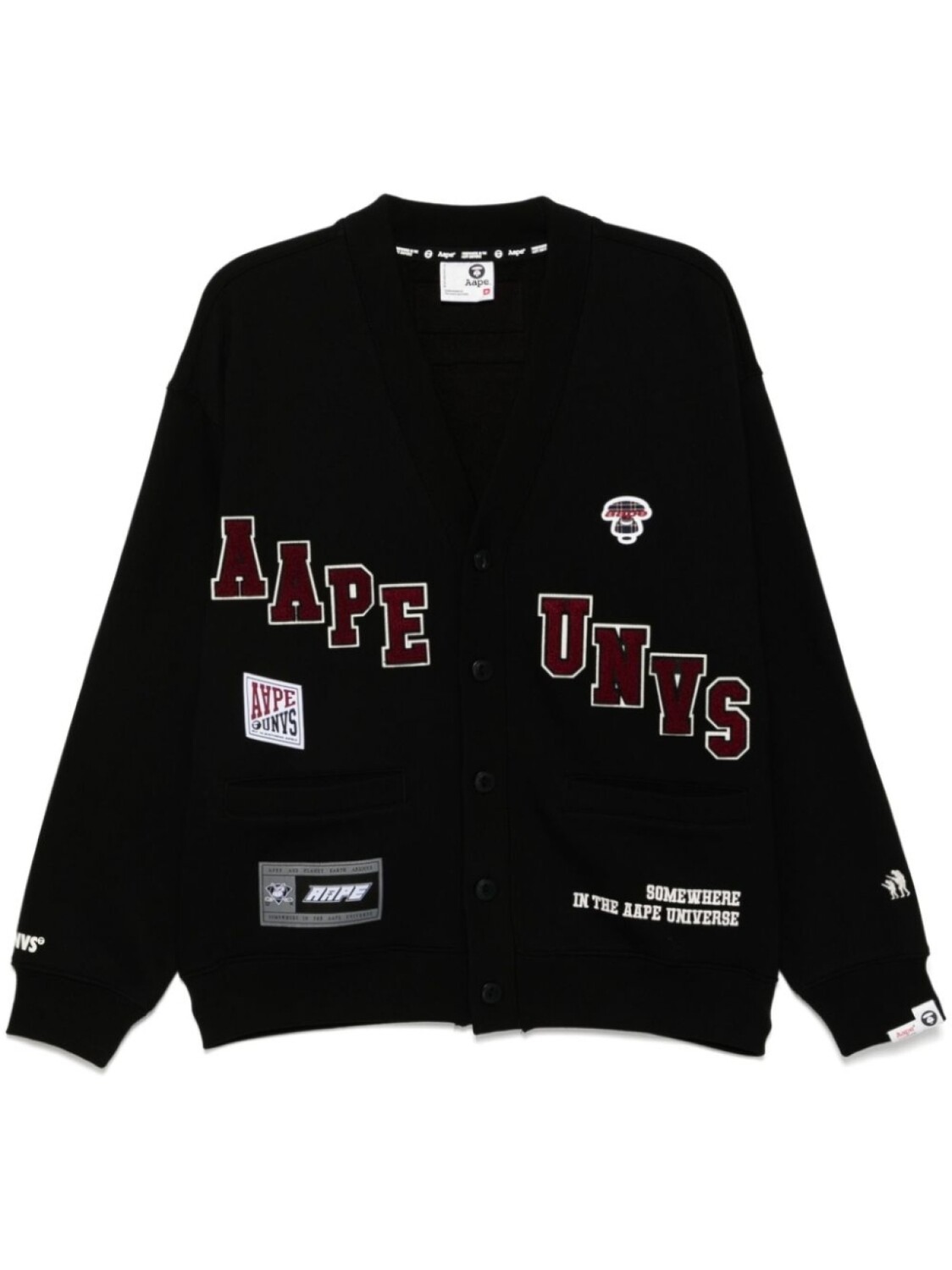 

Кардиган с нашивкой-логотипом AAPE BY *A BATHING APE, черный