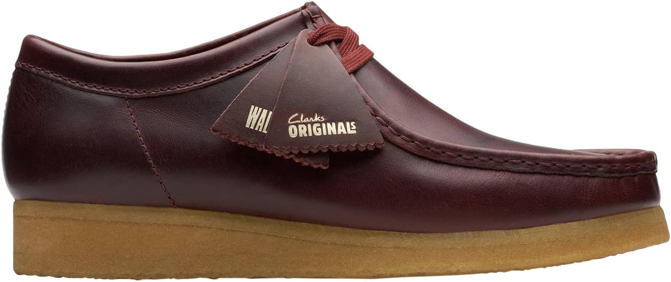 Мужские ботинки Clarks Wallabee, темно-красный — фото 2