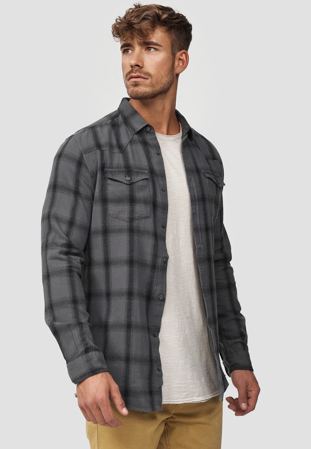 

Рубашка ALTIN INDICODE JEANS, антрацит