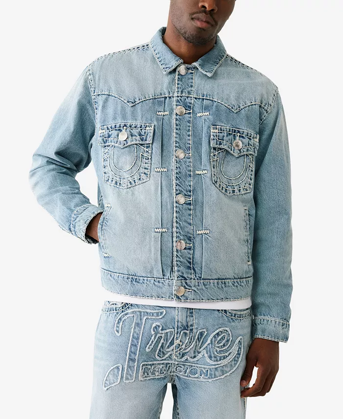 

Мужская оверсайз куртка Super Denim True Religion, синий