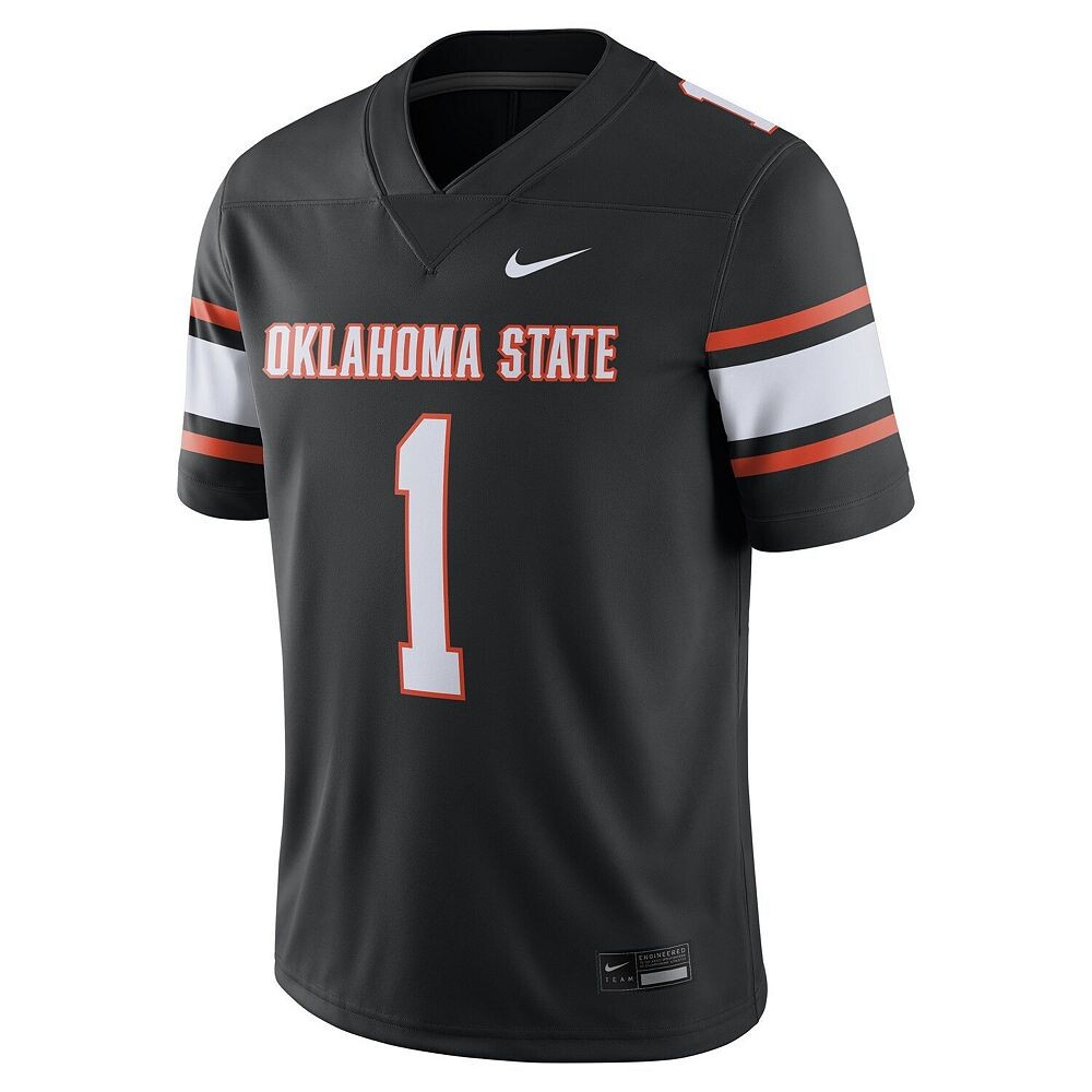 Мужская черная футболка Nike #1 Oklahoma State Cowboys Game, цвет Oks Black — фото 3