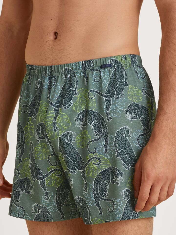 

Трусы боксеры Calida Boxershorts, цвет laurel green print