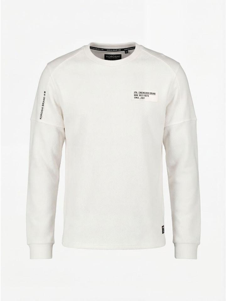 

KOROSHI Классическая толстовка прямого кроя белого цвета