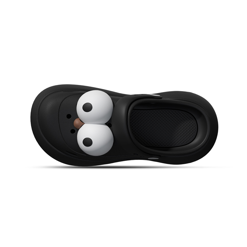CHIKOKU Кроссовки Cloud X Big Eye Monster с обёрнутым носком для женщин — титановый чёрный, цвет Titanium Black — фото 4