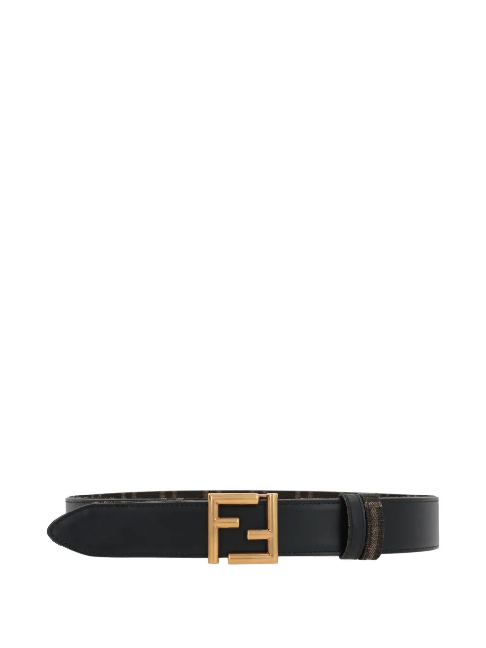 

Ремень с логотипом FF FENDI, черный