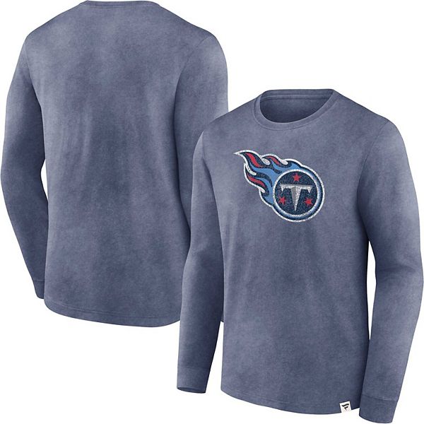 

Мужская футболка с длинным рукавом Tennessee Titans в цвете heather navy Unbranded