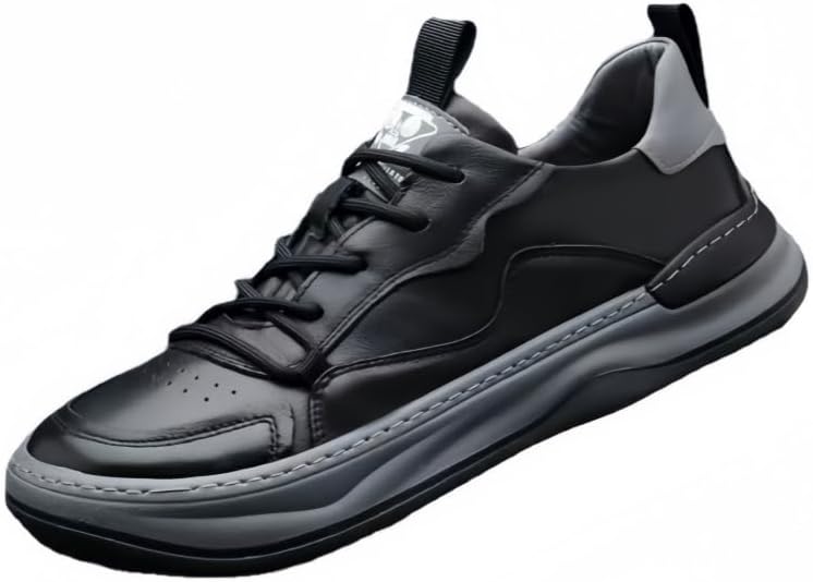 

Мужские и женские низкие кеды - верх из блестящего синтетического материала, амортизирующая подошва из ПВХ, минималистичные повседневные обувь с поддержкой свода и противоскользящей подошвой Minlaidian, черный