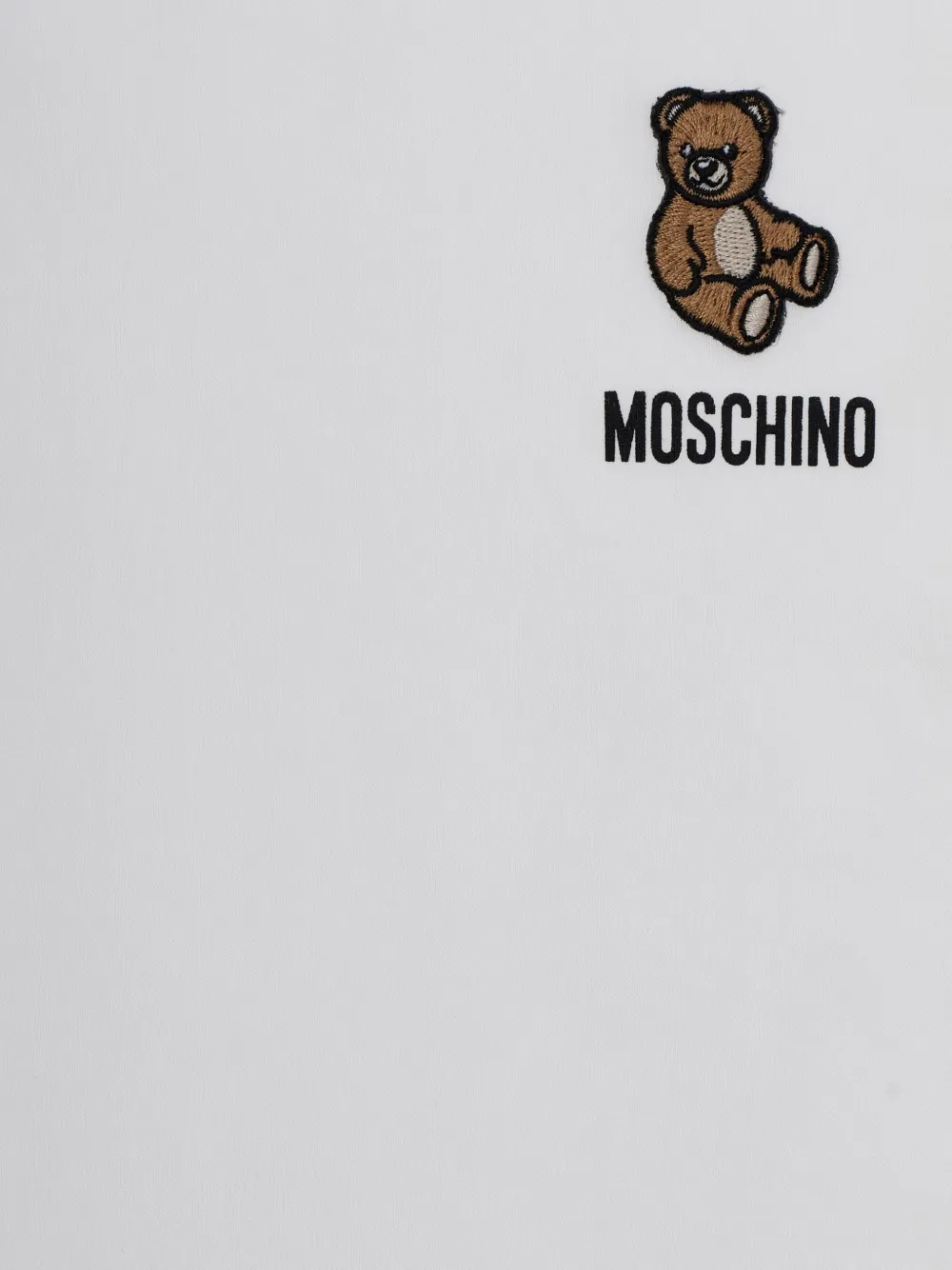Футболка с вышивкой "Тедди" Moschino Kids, белый — фото 3
