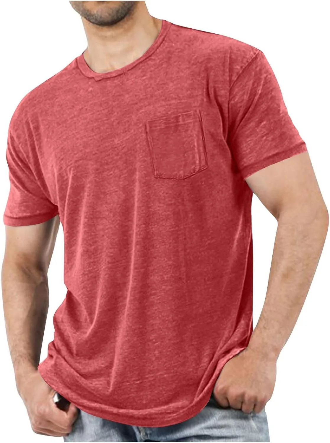 

Футболка мужская с коротким рукавом и карманом для тренировок