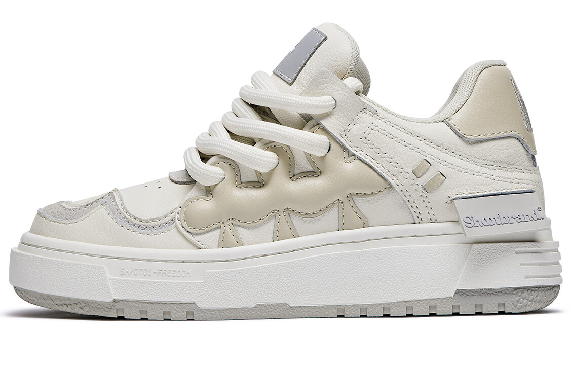 

Кроссовки SHOOT BRAND Skateboarding Shoes Unisex Low-top White, Apricot, белый