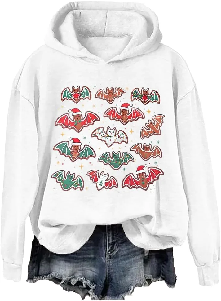 

Свитшот Funny Gingerbread Bats с принтом в виде имбирных пряников