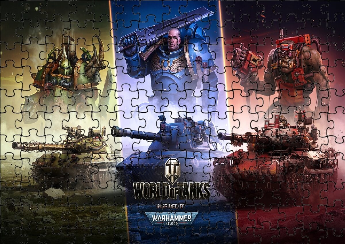 

Пазл 192 детали: Tanks Games + Сумка с принтом bez marki