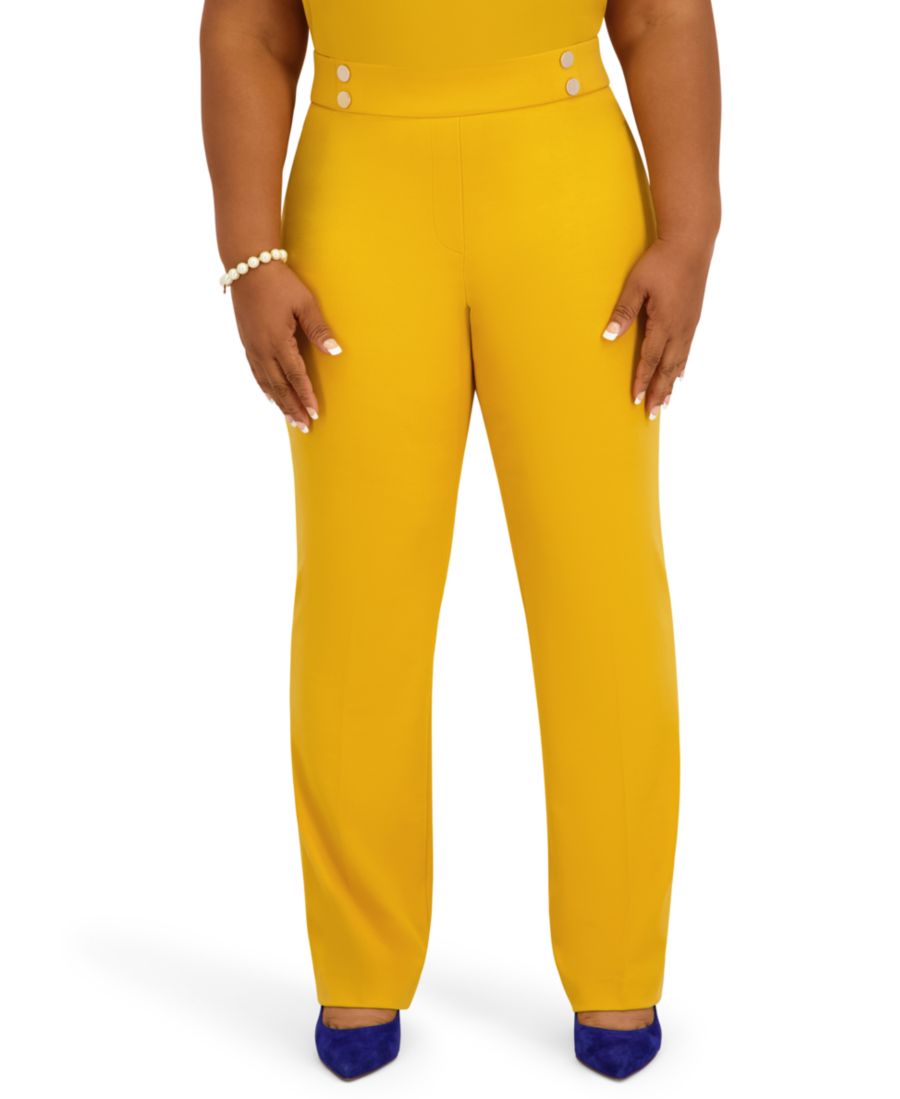 

Женские брюки с заклепками и декоративной удлинительной застежкой Kasper, Gold Signature