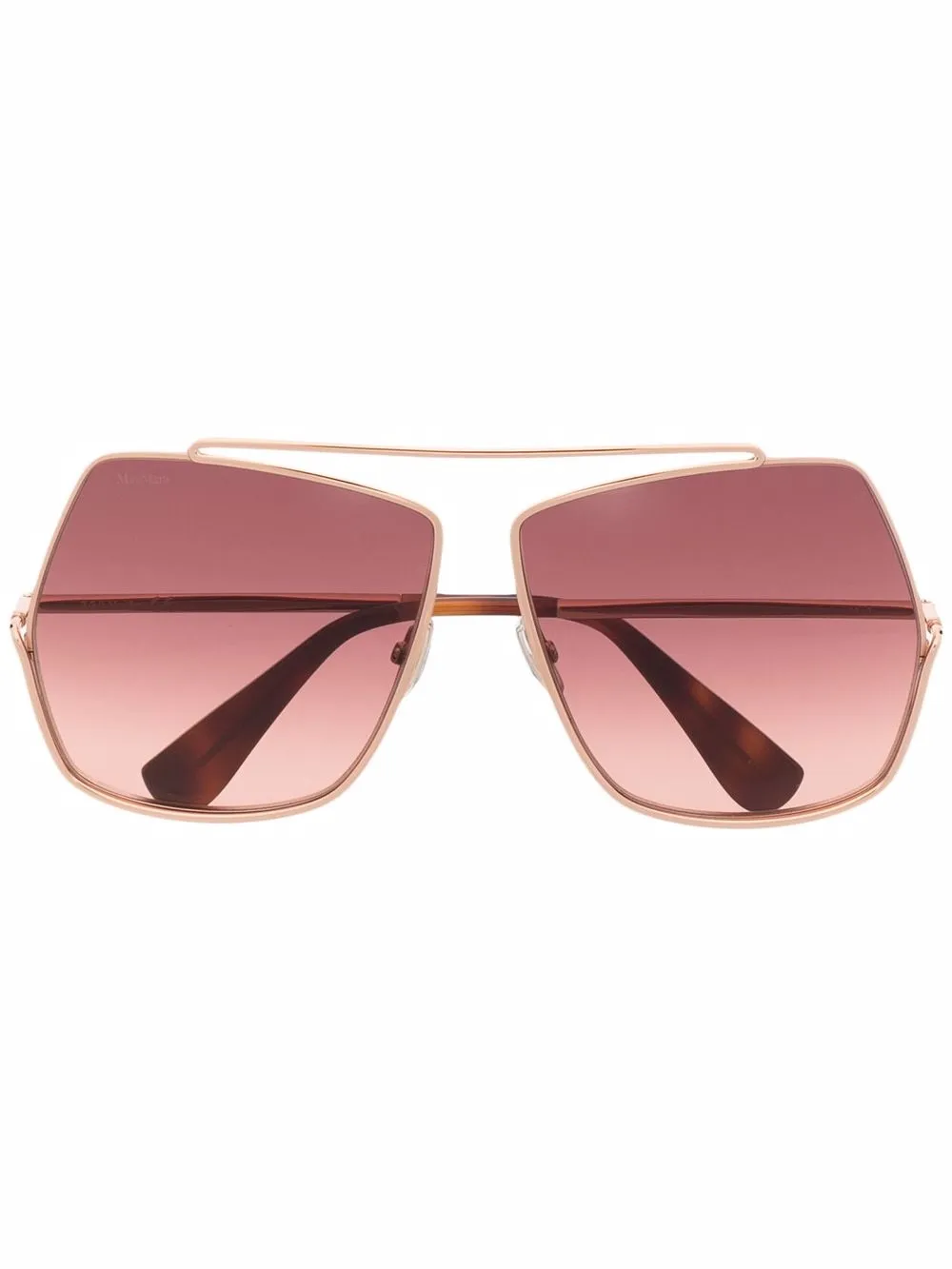 

Массивные солнцезащитные очки-пилоты Max Mara Eyewear, золотой