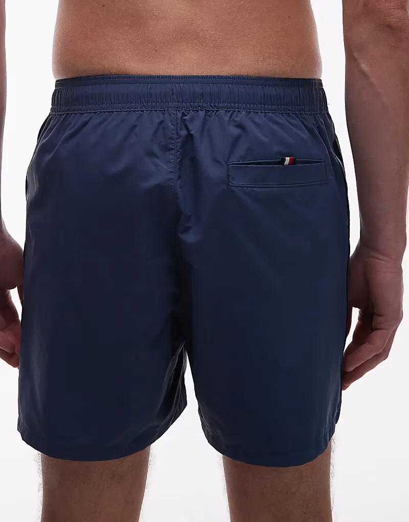 Плавки-шорты Tommy Hilfiger на завязках с логотипом по бокам, синий — фото 4
