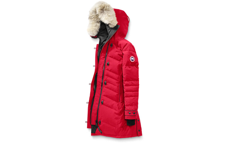 

Женский пуховик Canada Goose, красный