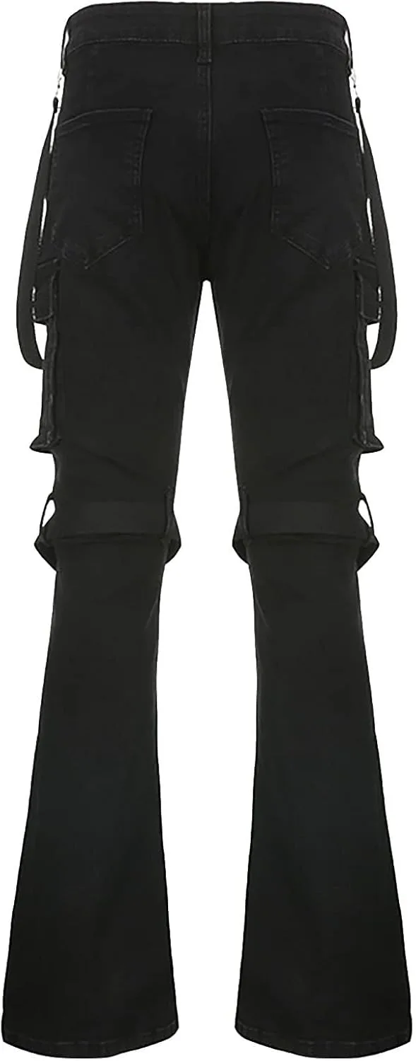 Джинсы женские trendy street casual high waist cargo cropped — фото 4