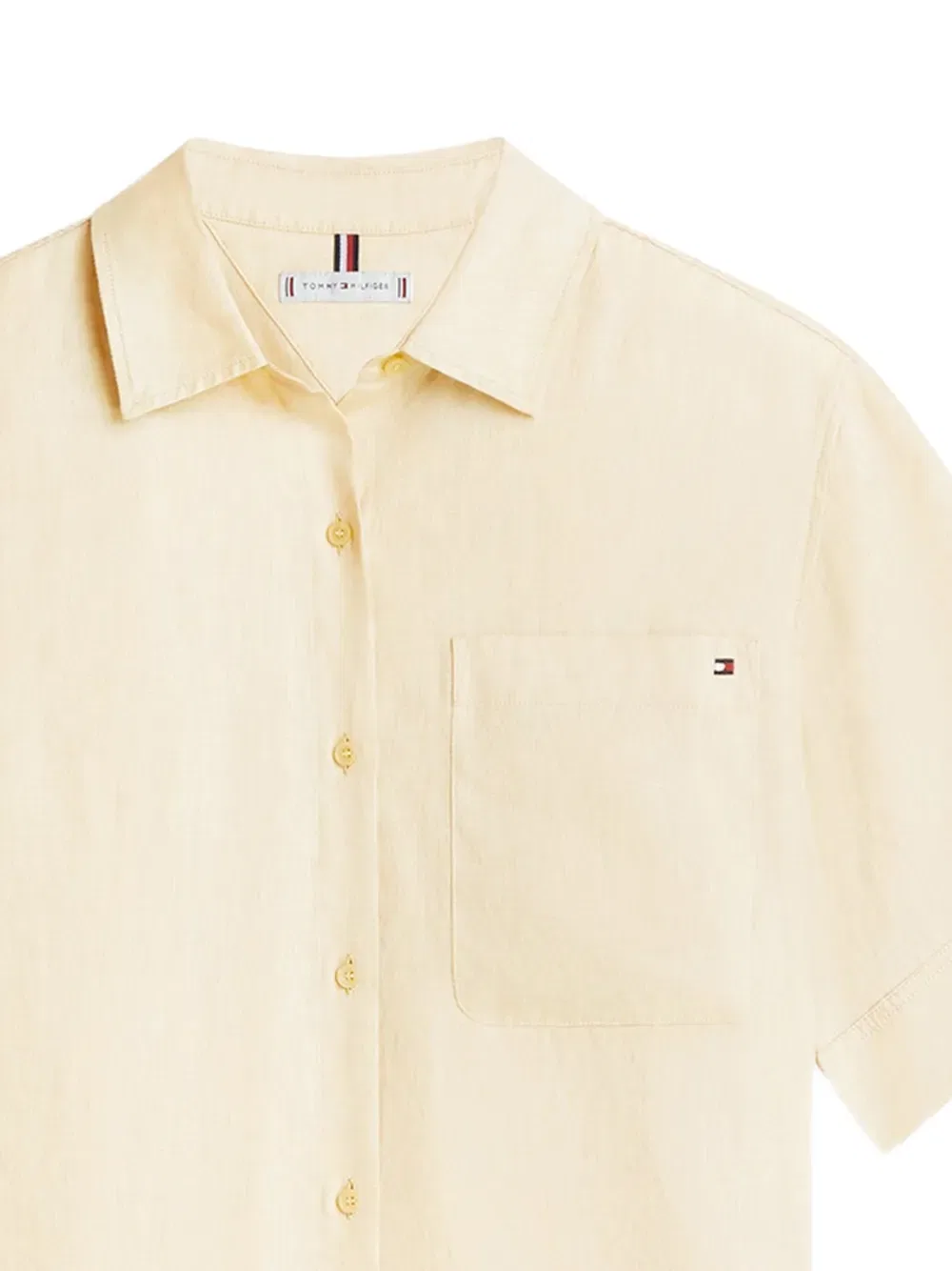 Рубашка с коротким рукавом и карманом Tommy Hilfiger, нейтральный — фото 2