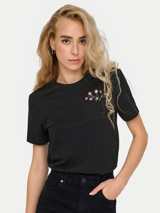 

Футболка обычного кроя Polly 15317989 Only, черный
