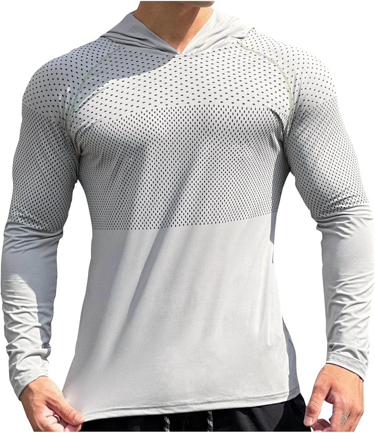 

Мужская легкая толстовка с капюшоном Slim Fit QUNPIU