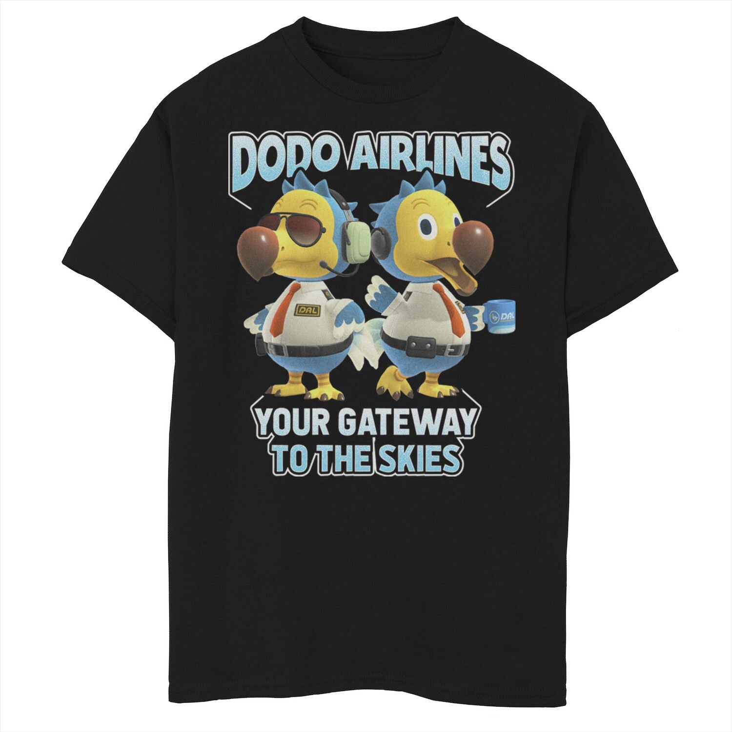 

Футболка с рисунком Animal Crossing Dodo Airlines для мальчиков 8–20 лет «Ваши ворота в небо» Licensed Character