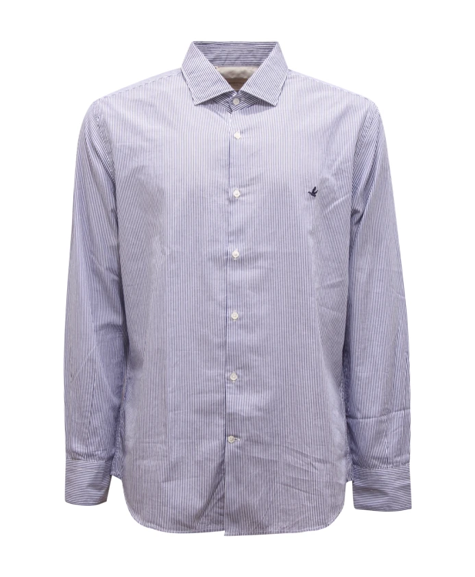 

Рубашка приталенного кроя, изготовлена в Италии. Brooksfield, синий