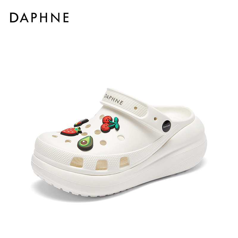 DAPHNE Перфорированные коллекционные сабо для женщин с аксессуарами арбуз и белые туфли, цвет Watermelon Accessories & White Shoes — фото 2