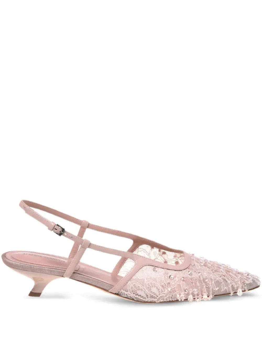 Туфли со стразами Alberta Ferretti, розовый