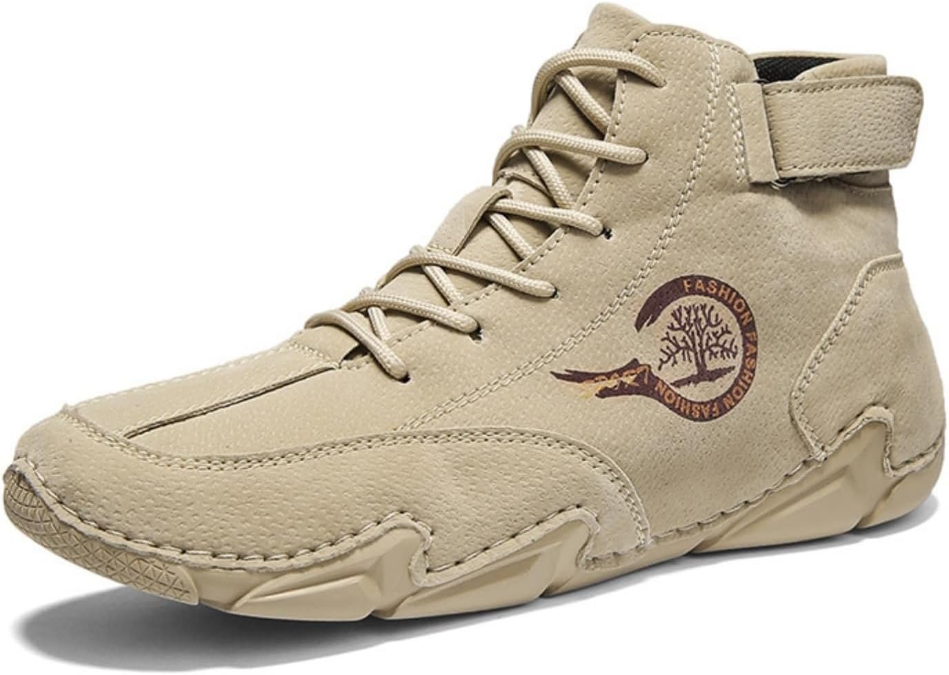 

Мужские ручной работы замшевые ботинки Водонепроницаемые повседневные обувь С легким надеванием Поддержка свода стопы Ортопедические ботинки На шнуровке Высокие чукка ботинки Противоскользящие Винтажные повседневные кроссовки Мода Xdfvc, A5