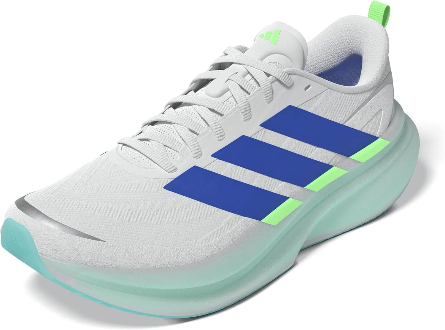 Мужские беговые кроссовки Adidas Supernova Glide, Ftwr White Blue Lime Burst