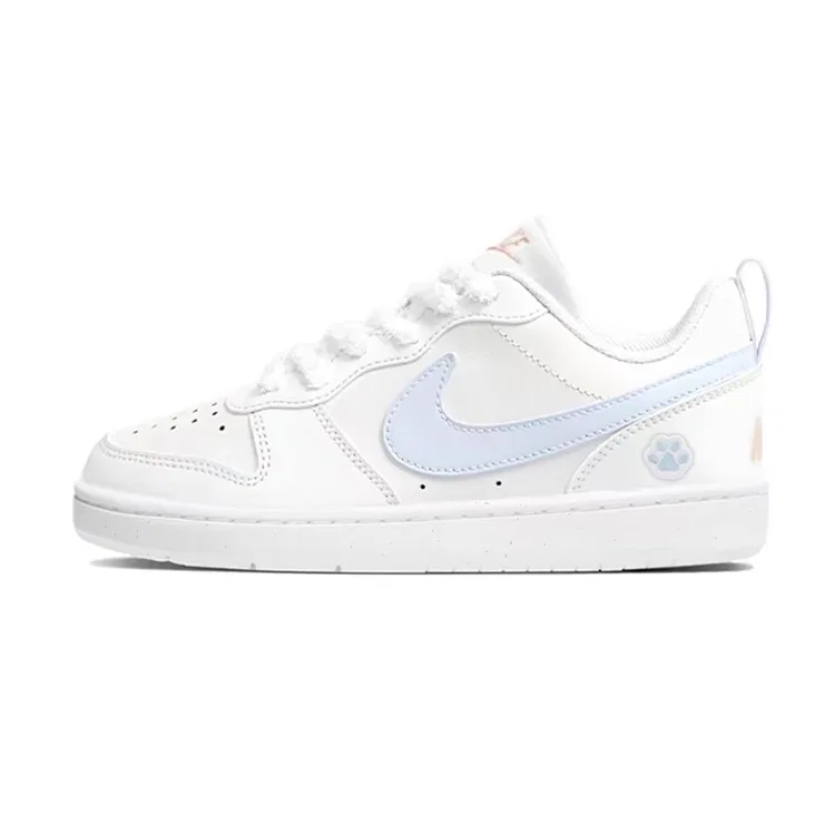 Кроссовки детские Nike Court Borough Low 2 Leather White Blue — фото 3