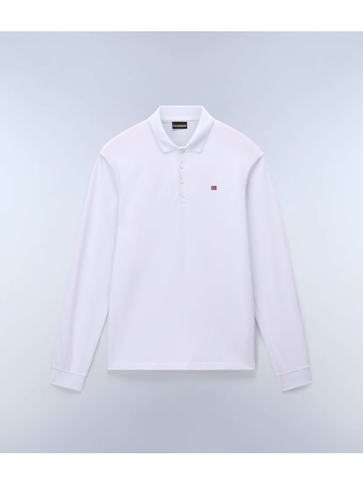 

Napapijri Поло "Ealis Ls 1" белого цвета, Белый, Napapijri Поло "Ealis Ls 1" белого цвета