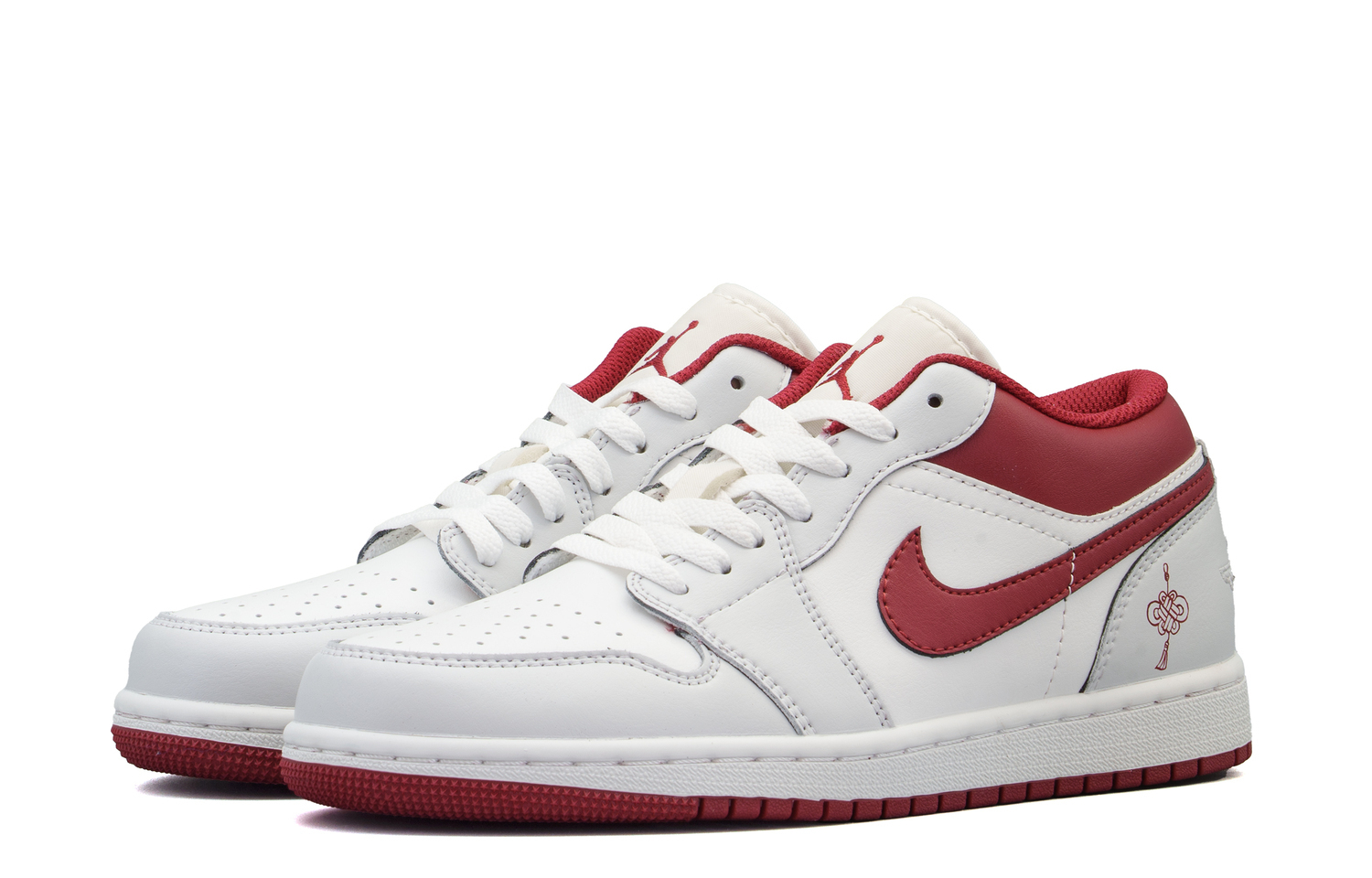 Кроссовки баскетбольные мужские Air 1 Abrasion Resistant Low Top Vintage Jordan, красный — фото 4