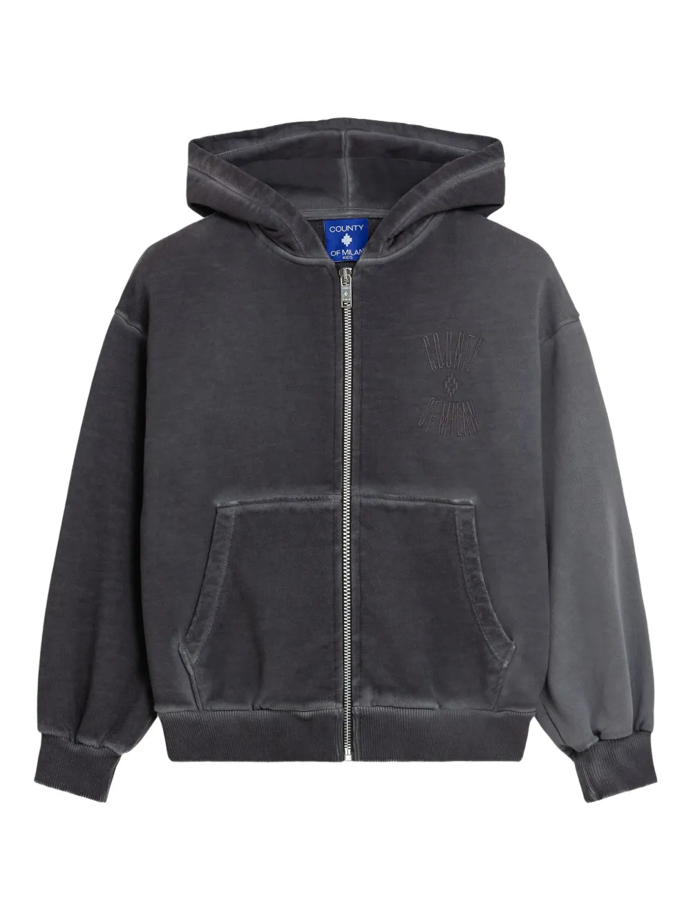 

Тисненый худи County Of Milan Kids, серый