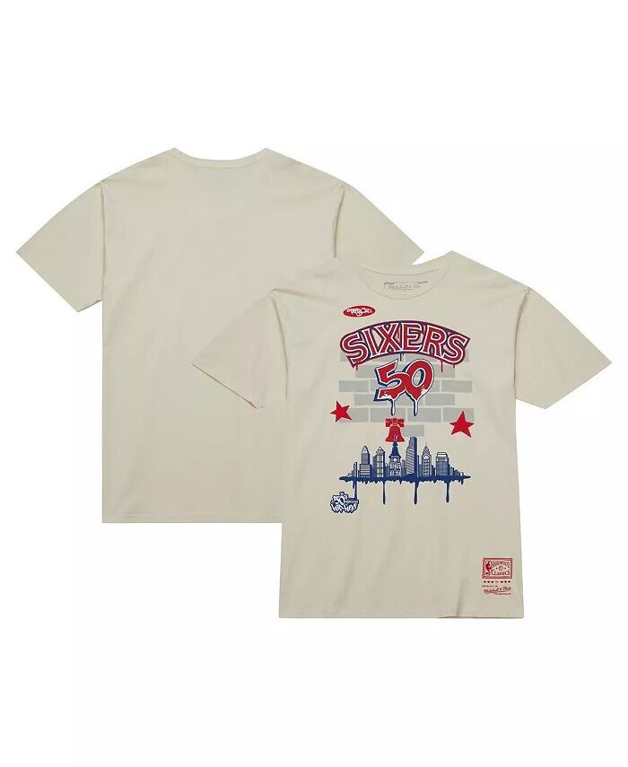

Футболка мужская x Tats Cru Cream Philadelphia 76ers Hardwood Classics City Mitchell & Ness