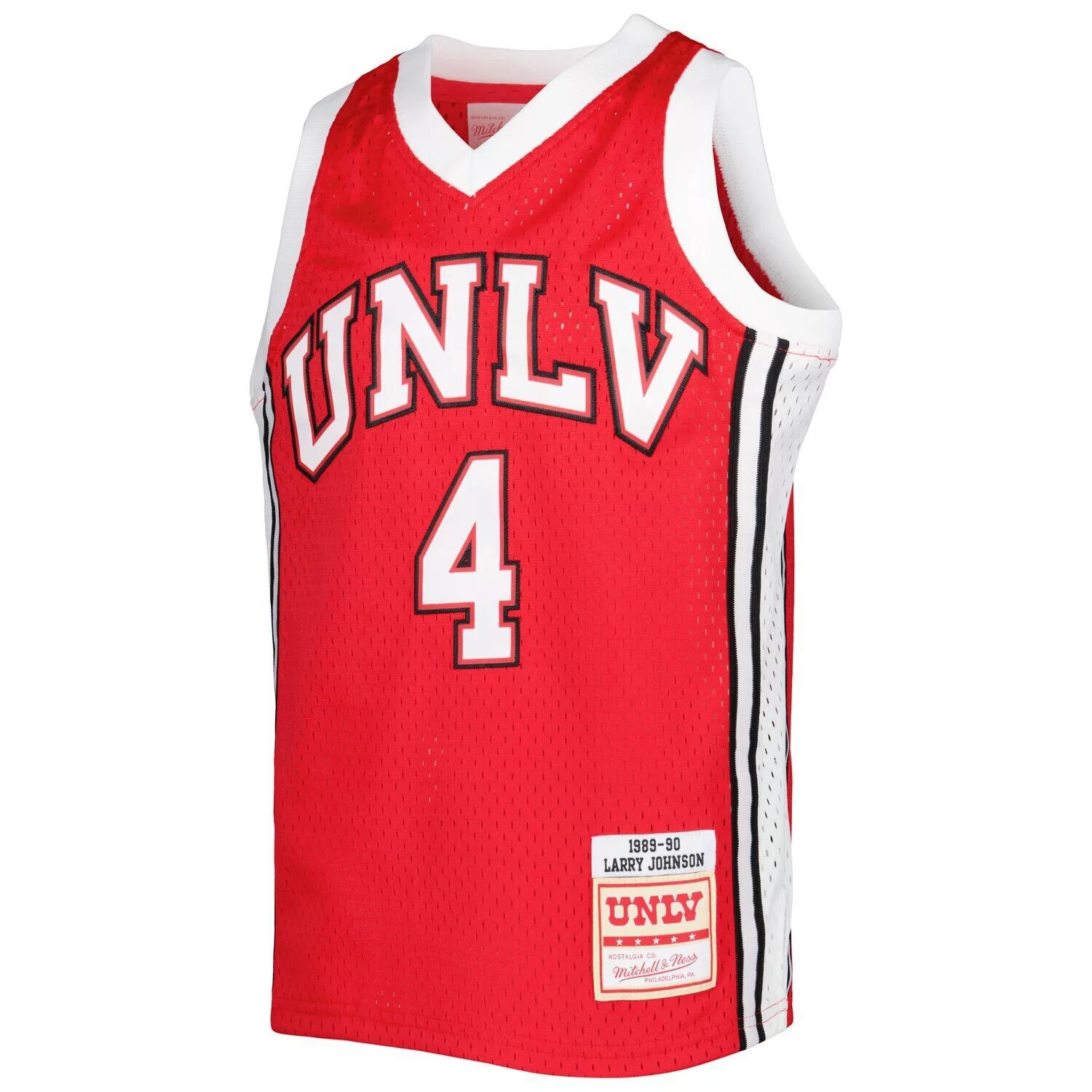Молодежная футболка Митчелла и Несса Ларри Джонсона Scarlet UNLV Rebels Swingman Unbranded — фото 2
