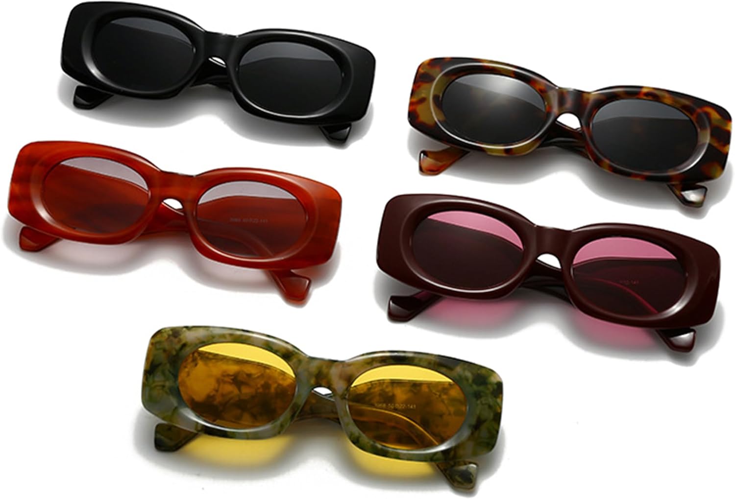 

Солнцезащитные очки Bullabulling в стиле ретро, ​​узкие прямоугольные, для женщин и мужчин, модные, в стиле 90-х, толстые, стильные, модные, в стиле Y2K, унисекс, Red/Gray