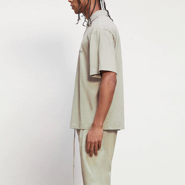 Рубашка fw20 logo polo shirt 'moss' Fear Of God Essentials, зеленый — фото 4