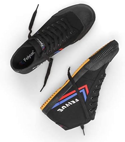 FEIYUE Fe Mid 1920 Холщовые Боевыe Туфли, Унисекс Средние Кроссовки для Боевых Искусств, Паркура, Тяжелой Атлетики и Для Повседневной Носки, черный — фото 3