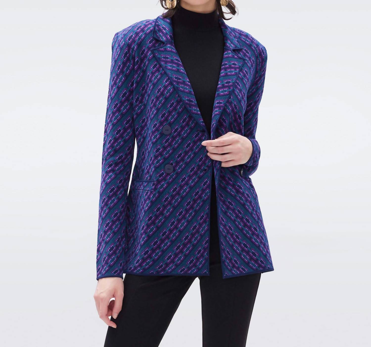 

Куртка Dion In Knit Chain Emerald Diane von Furstenberg