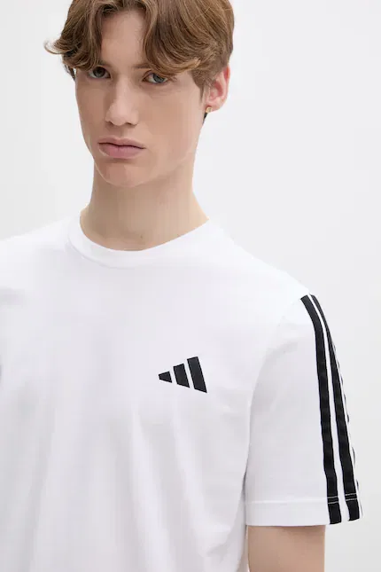 Футболка из хлопка Adidas, белый — фото 4
