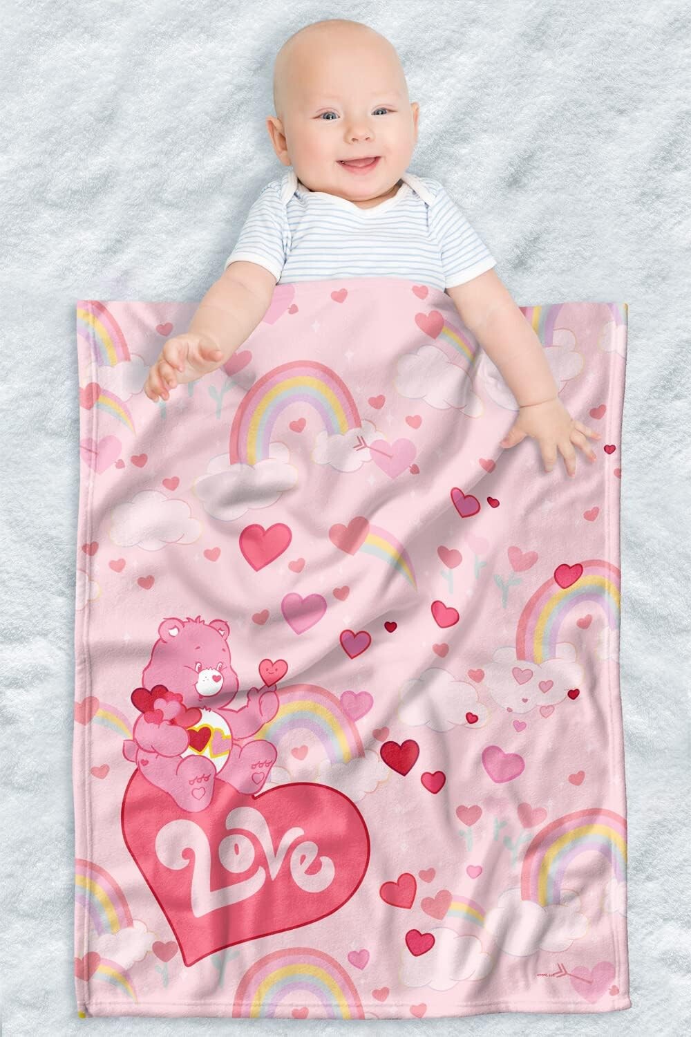 

Легкое детское одеяло LOGOVISION Care Bear Love, 30 x 40 дюймов, Care Bears унисекс для младенцев, девочек и мальчиков