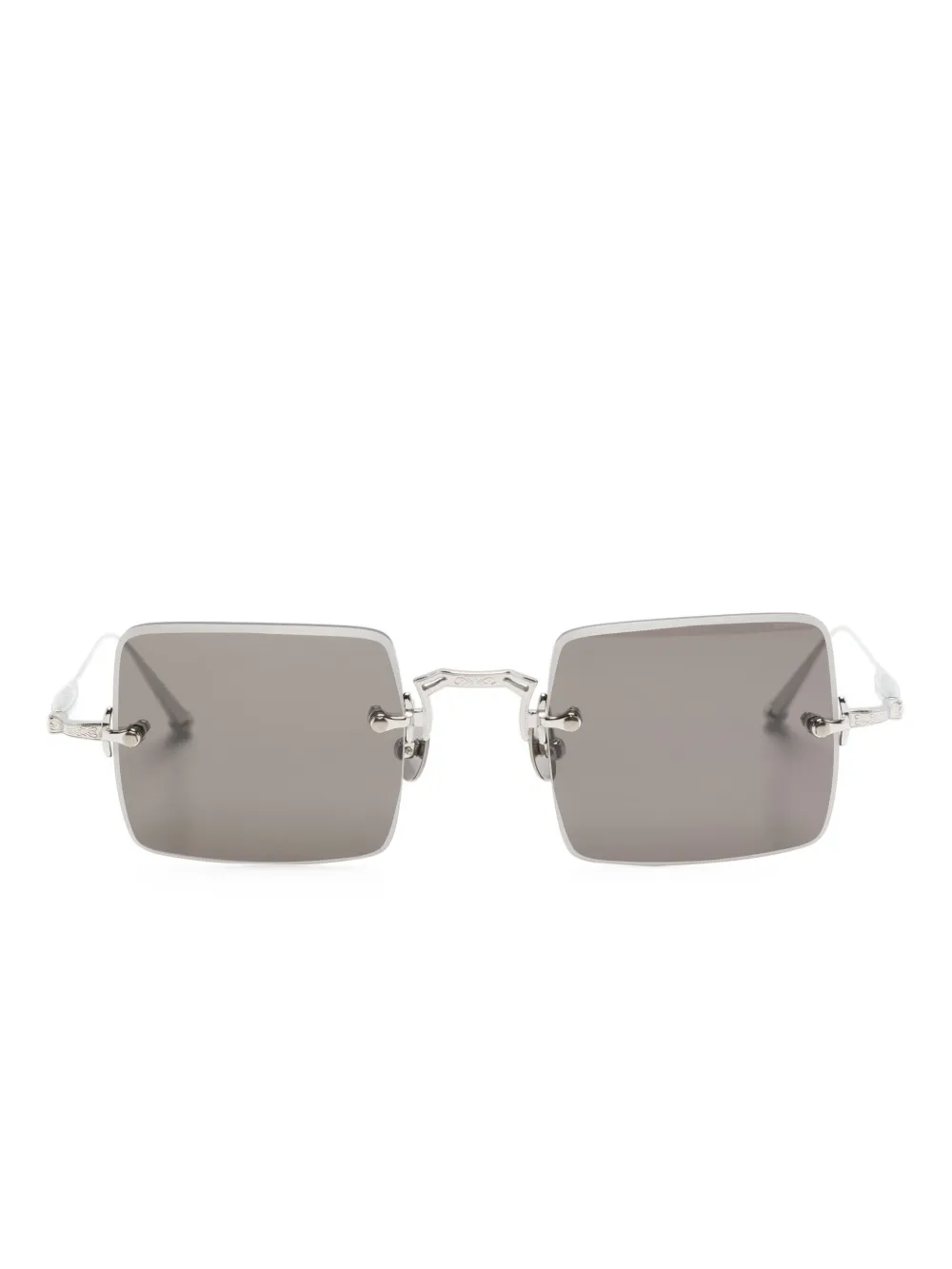 

Солнцезащитные очки в безободковой оправе Matsuda, серебяный