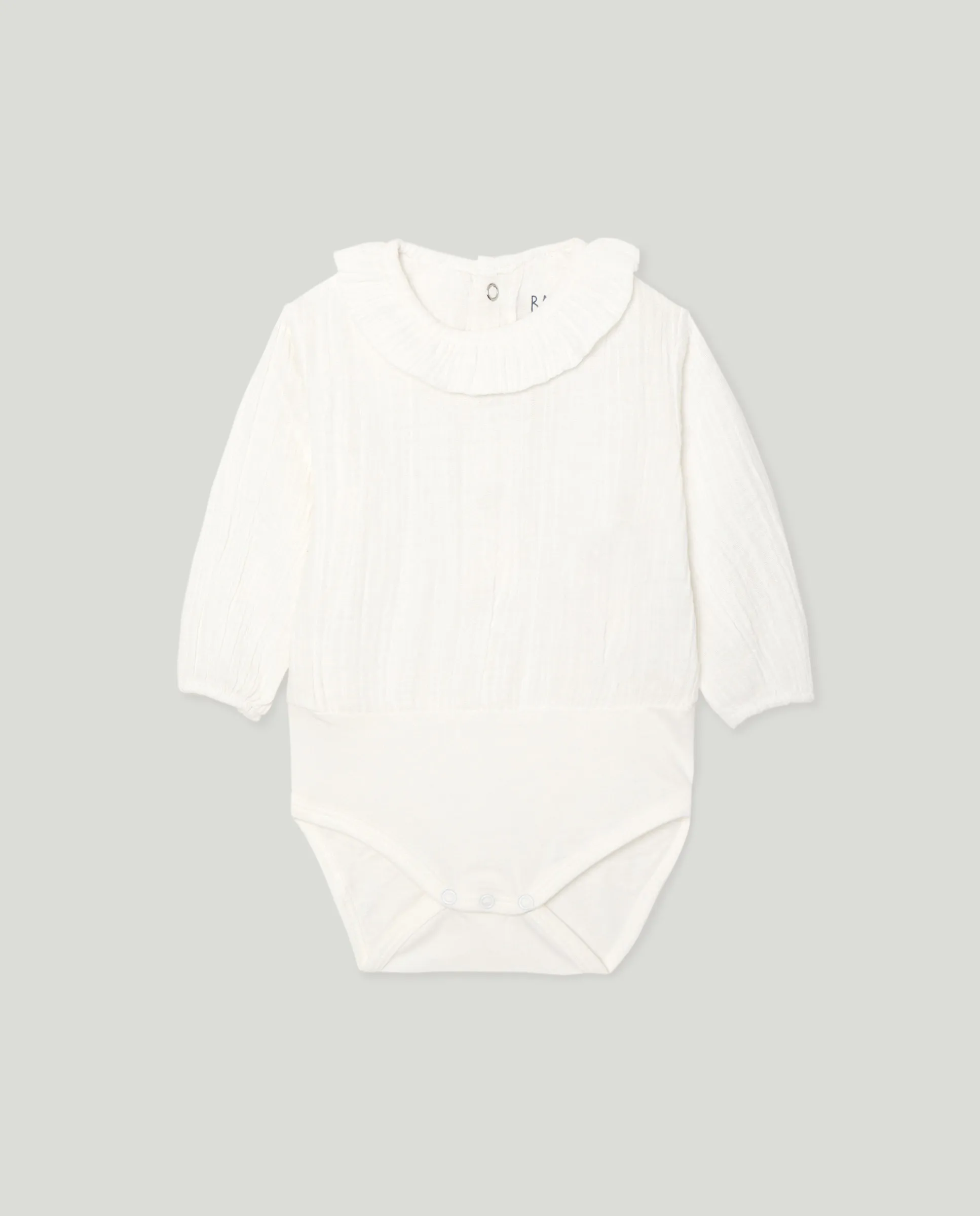 

Боди для младенцев из однотонного шифона и трикотажа Baby El Corte Inglés, белый