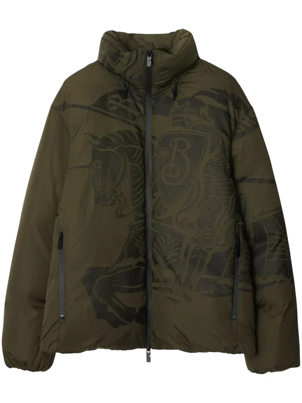 Пуховик EKD BURBERRY, зеленый