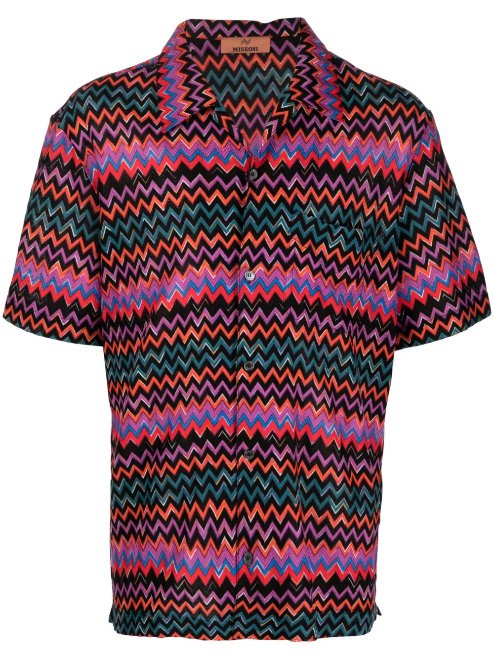 

Рубашка с узором зигзаг Missoni, фиолетовый