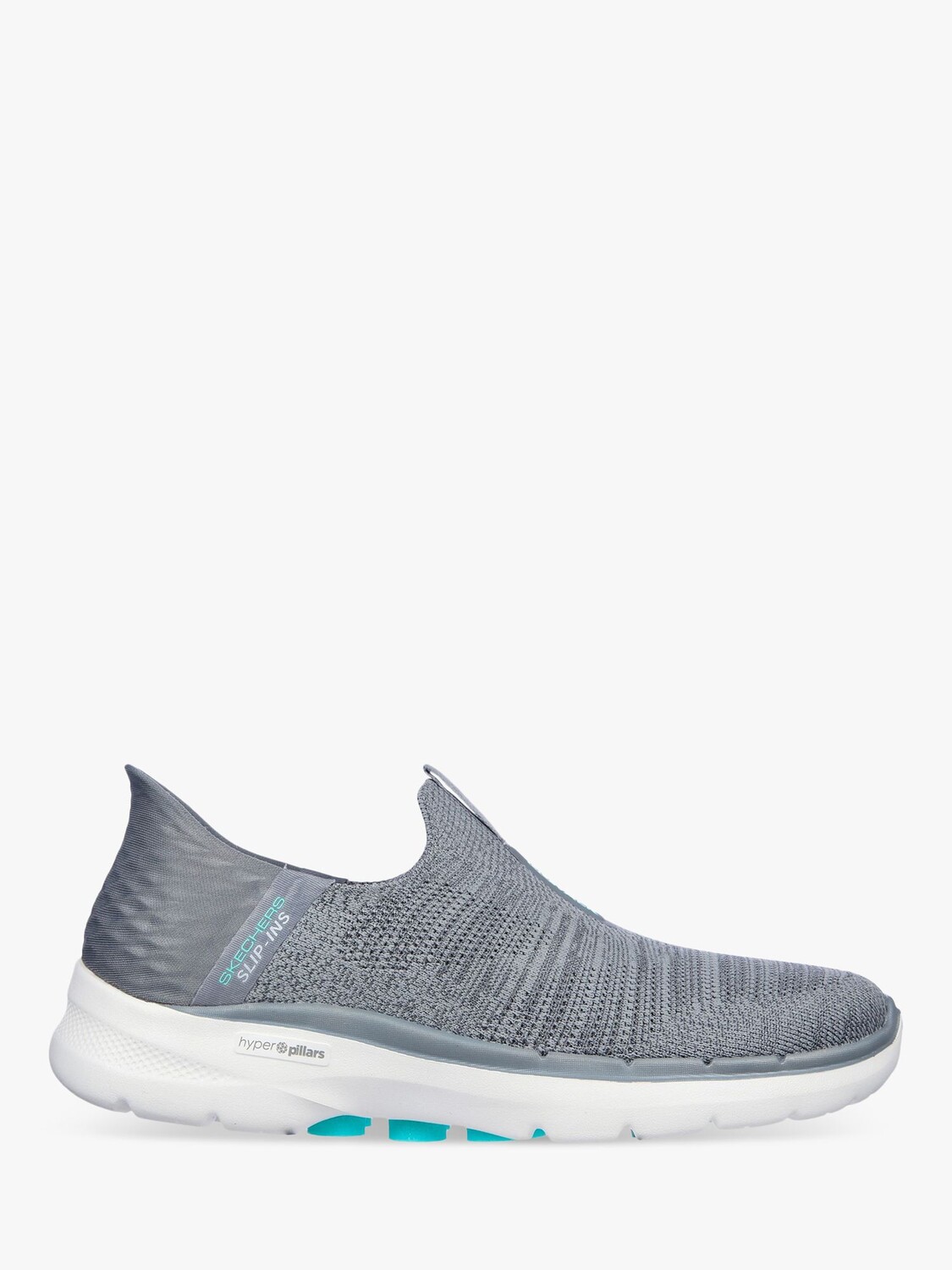 

Кроссовки без шнуровки Skechers Go Walk 6 Fabulous View, серые, Серый, Кроссовки без шнуровки Skechers Go Walk 6 Fabulous View, серые