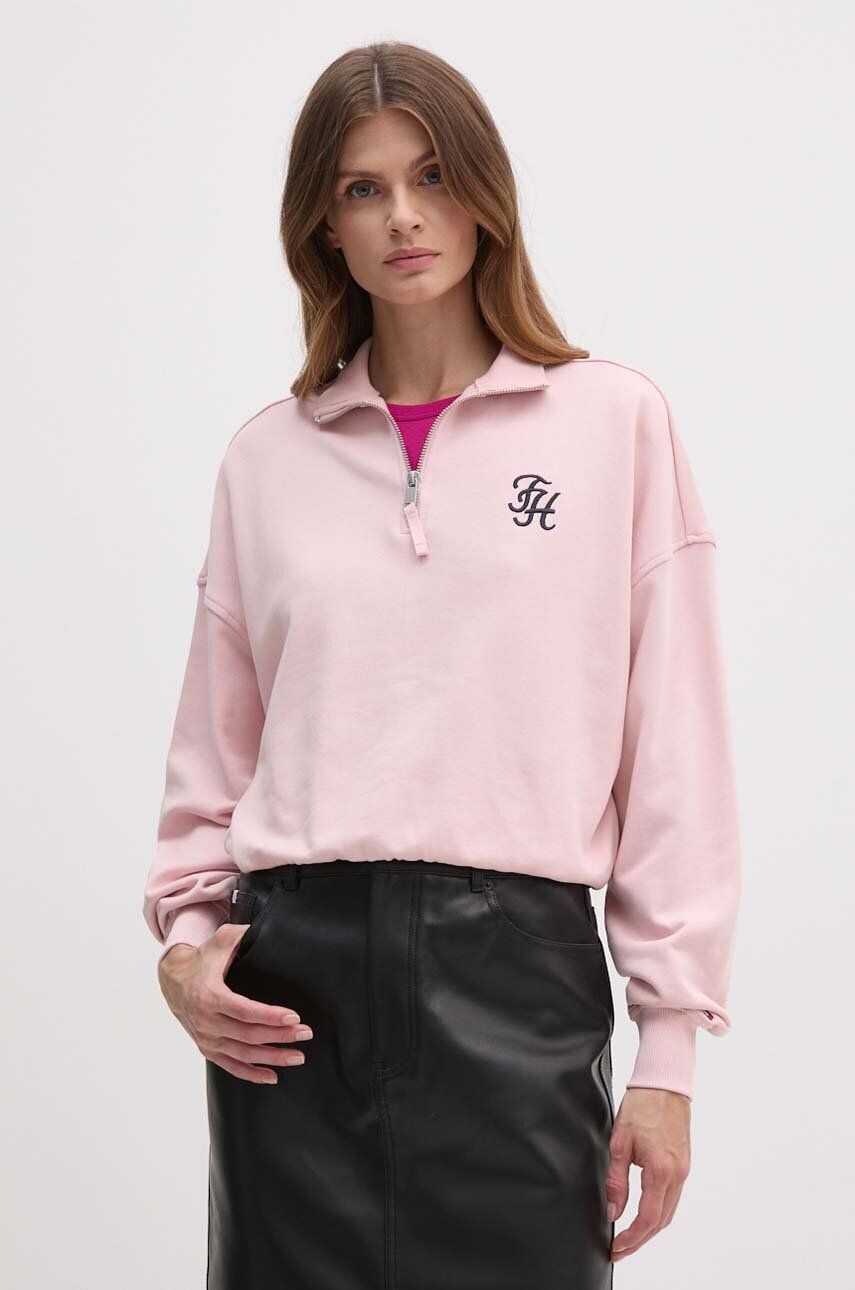 

Хлопковая толстовка Tommy Hilfiger, розовый