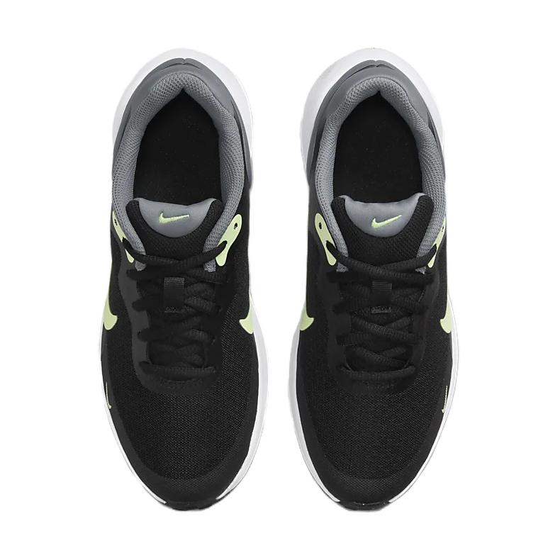 REVOLUTION 7 Устойчивые к истиранию низкие детские кроссовки для бега Black Green Kids' Nike, Black/Smoke Gray/White/Light Yellow Green — фото 3
