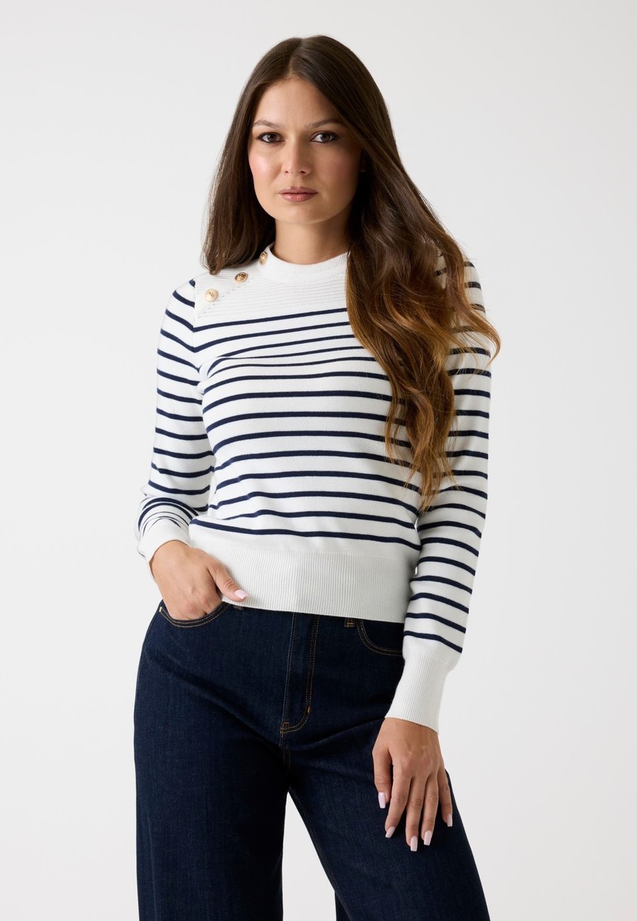 

Джемпер Guess GESTREIFTER, Mehrfarbig Weiß/White